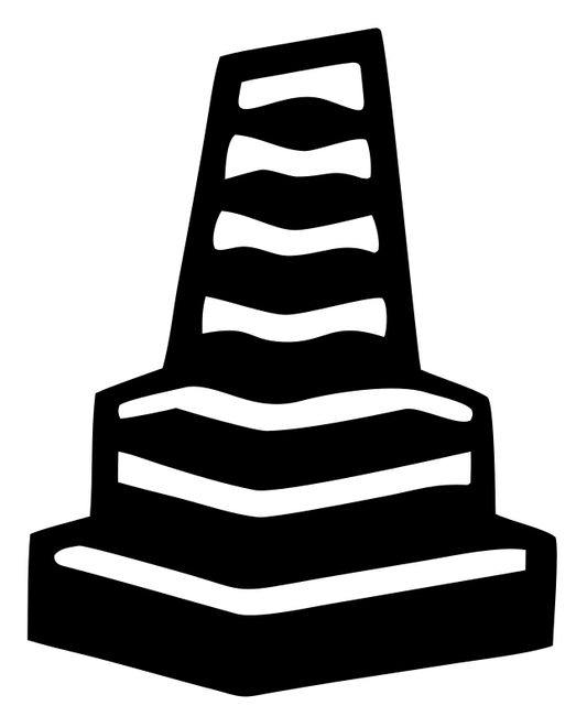 Bold Traffic Cone Badge