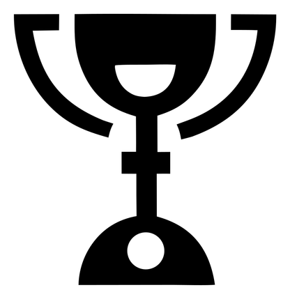 Bold Trophy Pedestal Icon