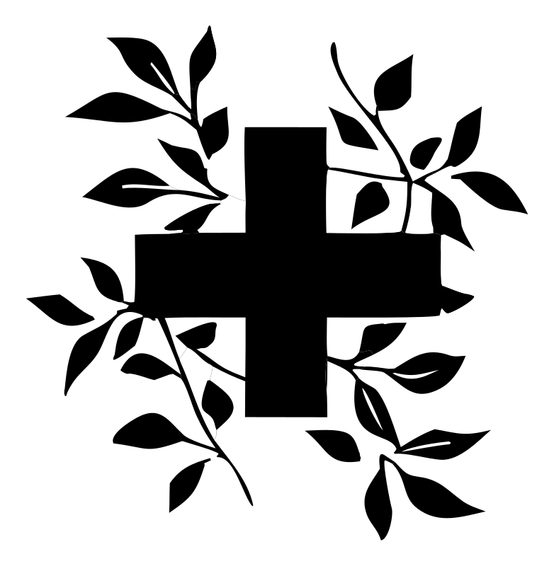Botanical Cross Vine Badge