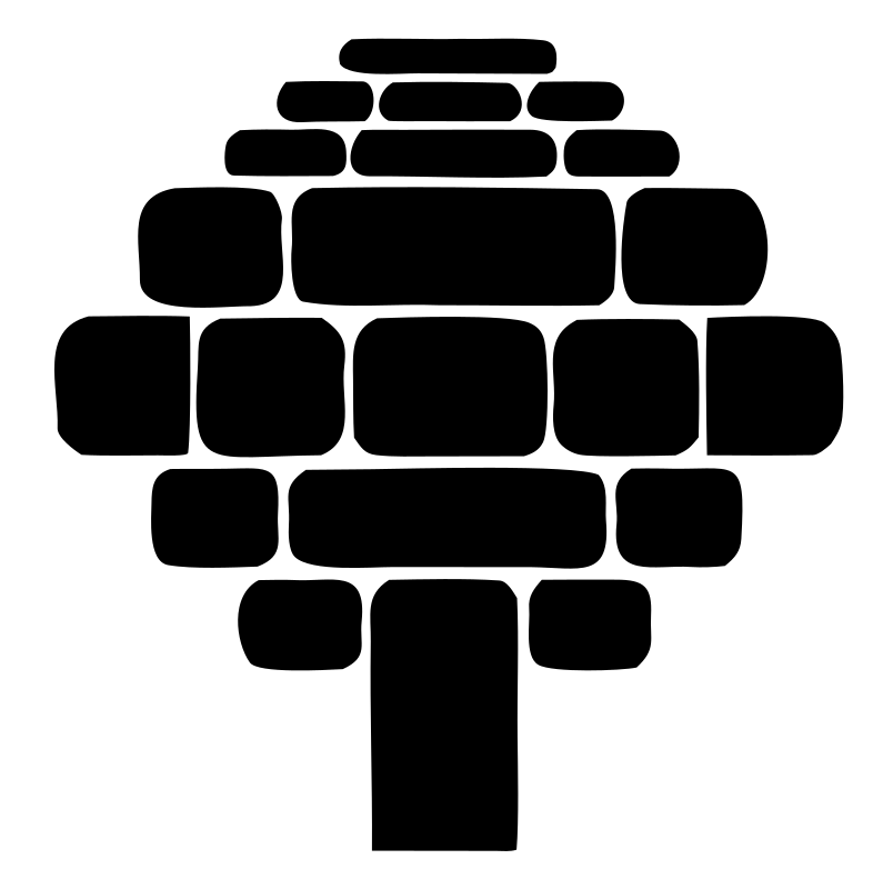 Brick Pattern Tree Logo