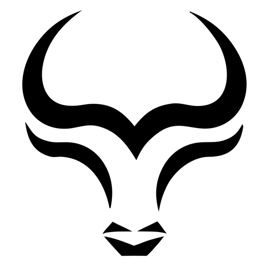 Brushstroke Bull Horns Icon