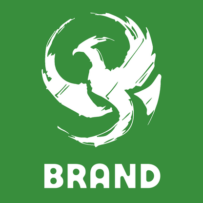 Brushstroke Phoenix Circle Logo preview