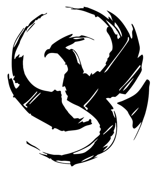 Brushstroke Phoenix Circle Logo