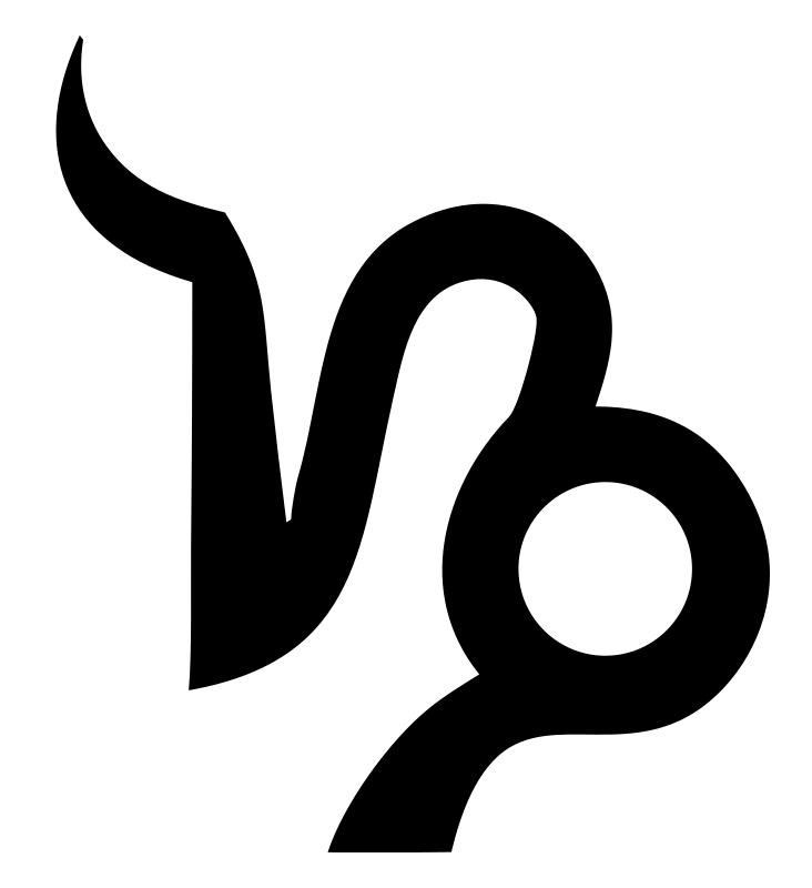 Capricorn Zodiac Glyph Mark
