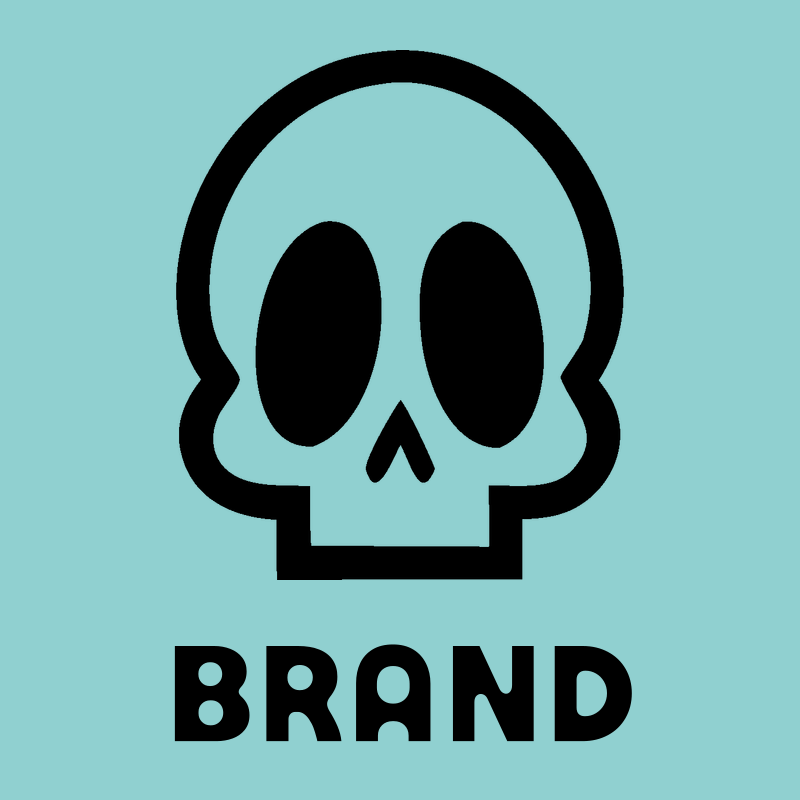 Cartoon Skull Monoline Mark preview