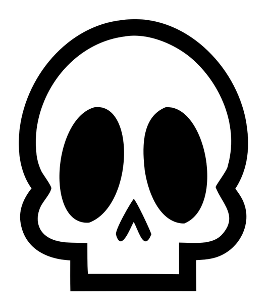Cartoon Skull Monoline Mark