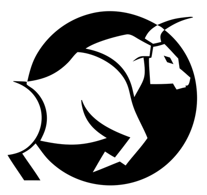 Charging Bull Circle Logo