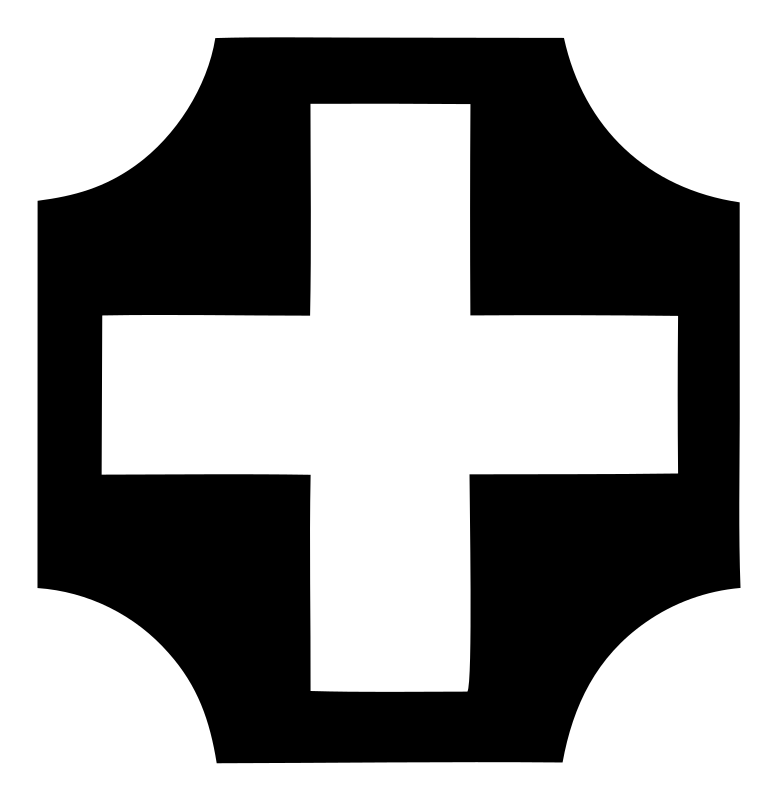 Chunky Cross Shield Badge