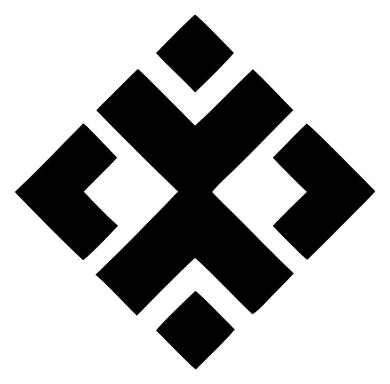 Chunky Diamond Cross Pattern Mark