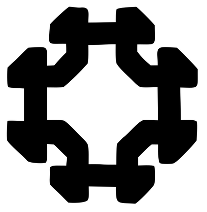 Chunky Dumbbell Ring Badge