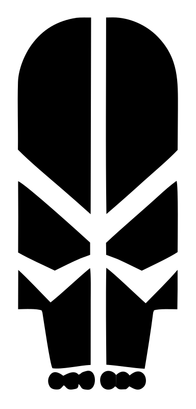 Chunky Feather Skull Mark