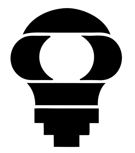 Chunky Light Bulb Stepped Emblem