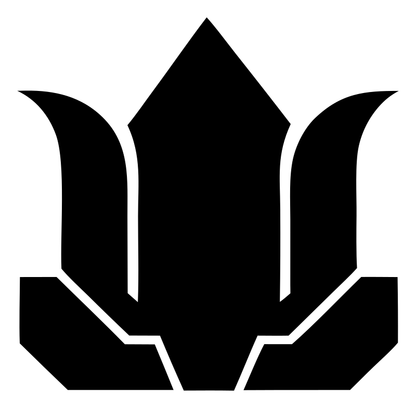 Chunky Lotus Silhouette Badge