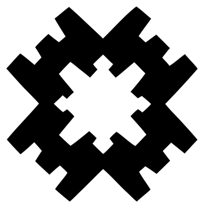 Chunky Pixel Snowflake Crest