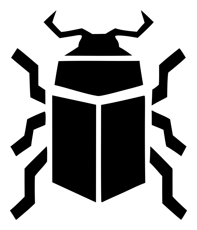 Chunky Scarab Beetle Logo