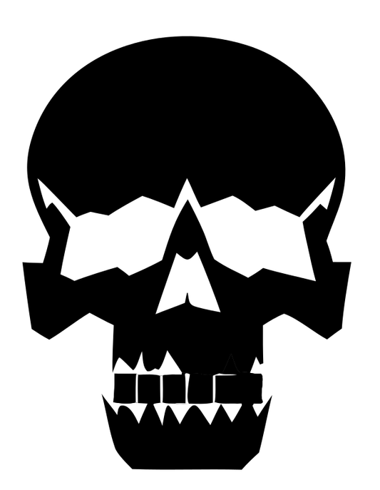 Chunky Skull Silhouette Mark