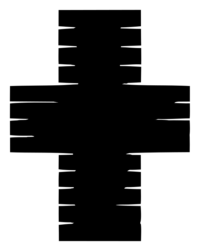 Chunky Slotted Cross Mark