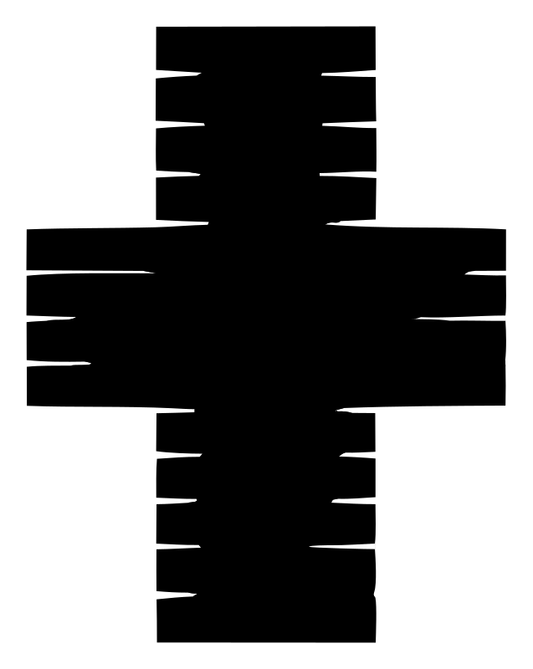 Chunky Slotted Cross Mark