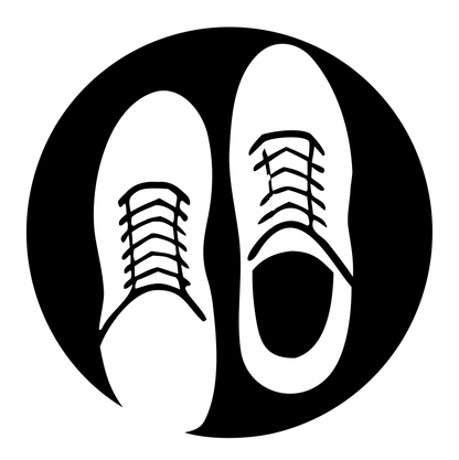 Chunky Sneaker Pair Circle Badge
