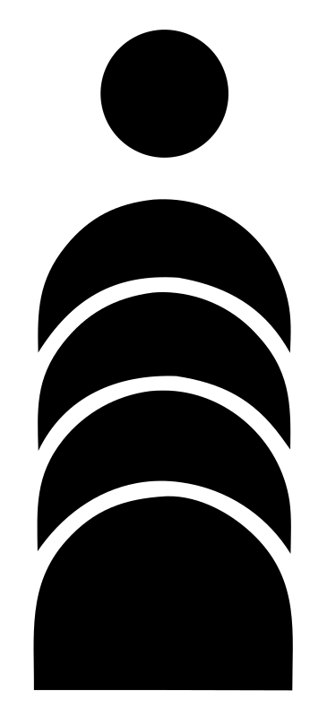 Chunky Stacked Arches Person Mark