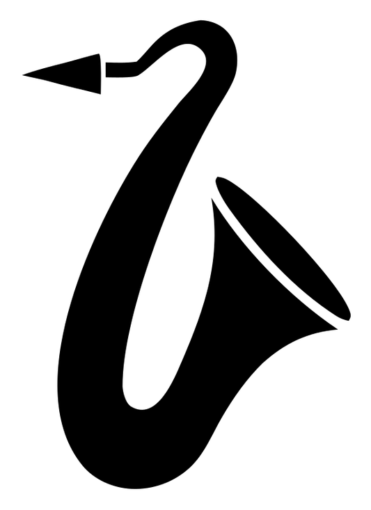 Classic Saxophone Silhouette Icon