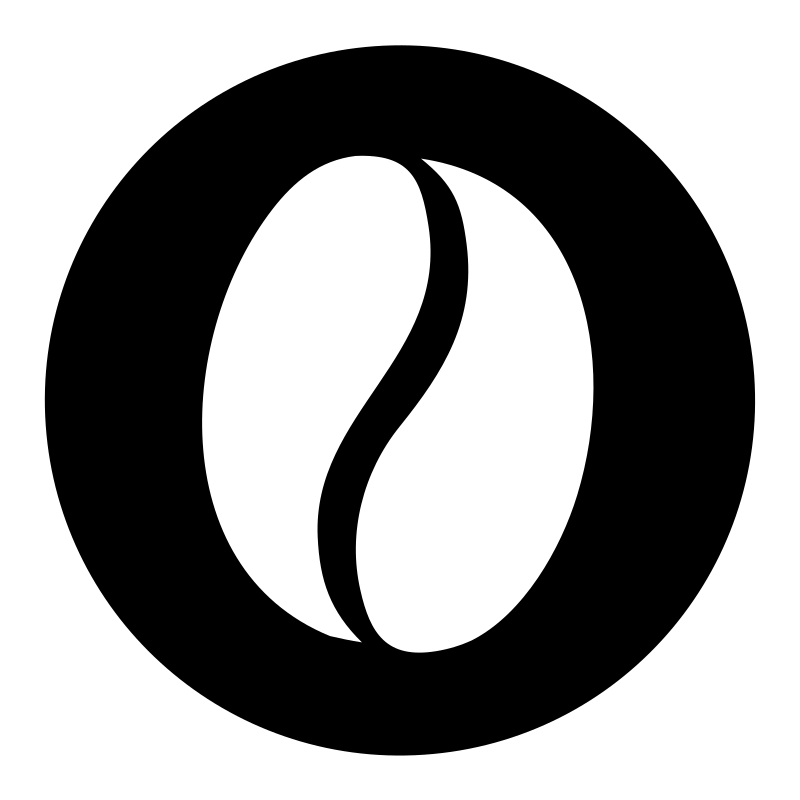 Coffee Bean Circle Badge