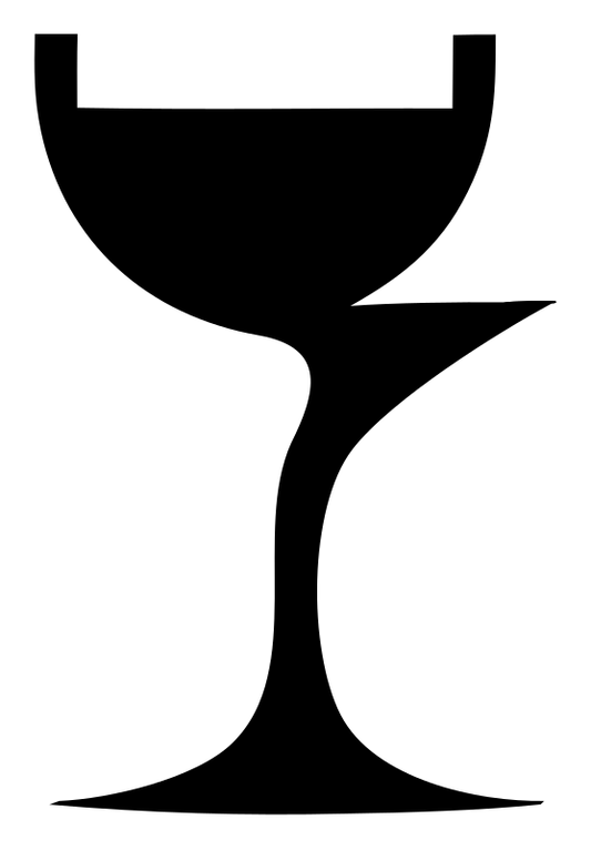 Cracked Chalice Silhouette Logo