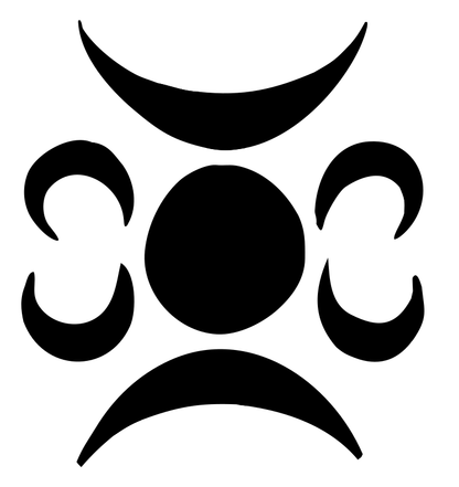 Crescent Circle Gemini Badge