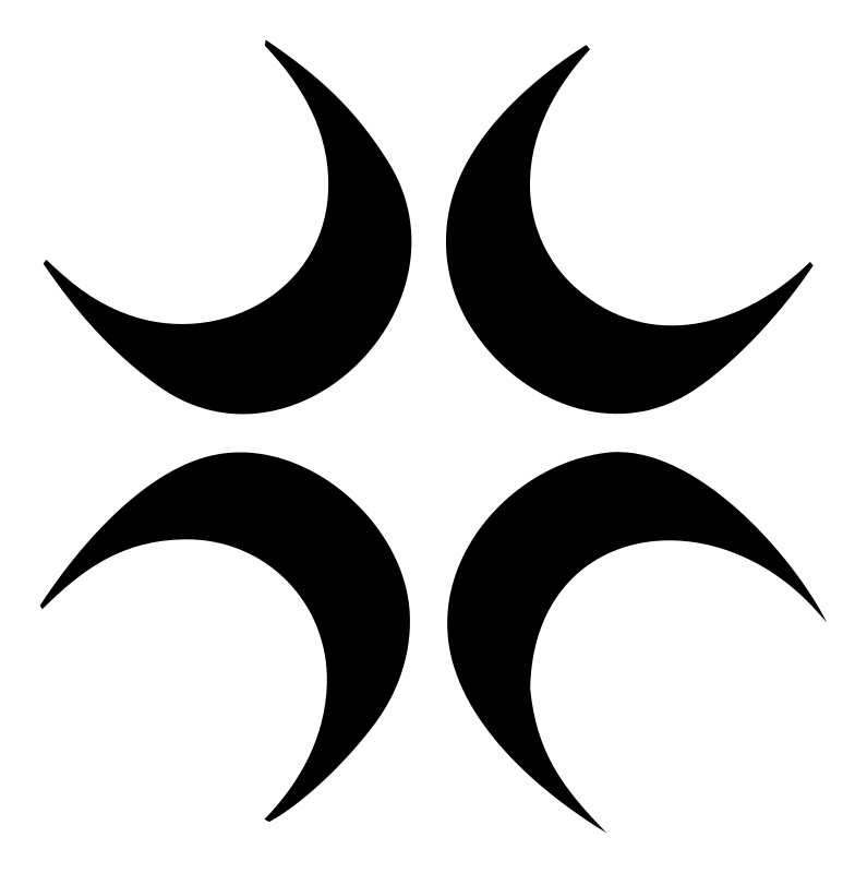 Crescent Moon Cross Mark