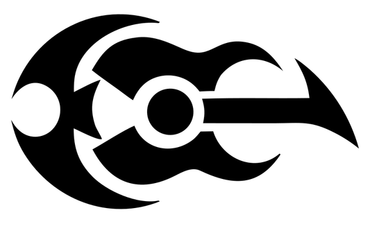 Crescent Moon Guitar Emblem