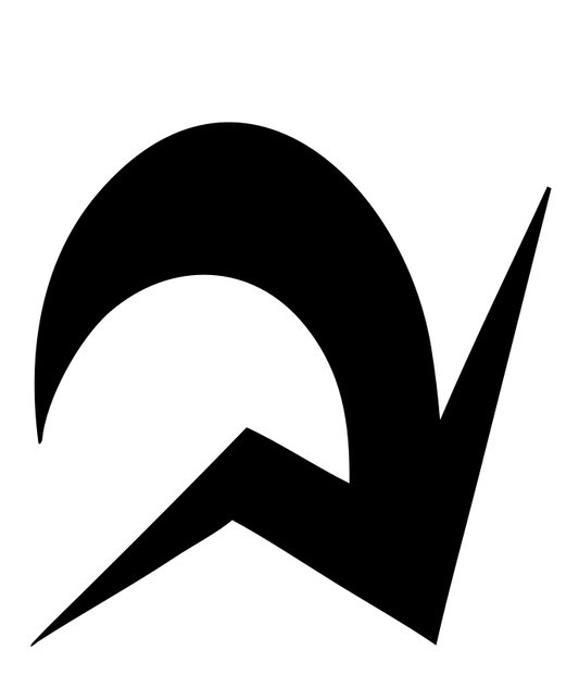 Crescent Ram Horn Badge