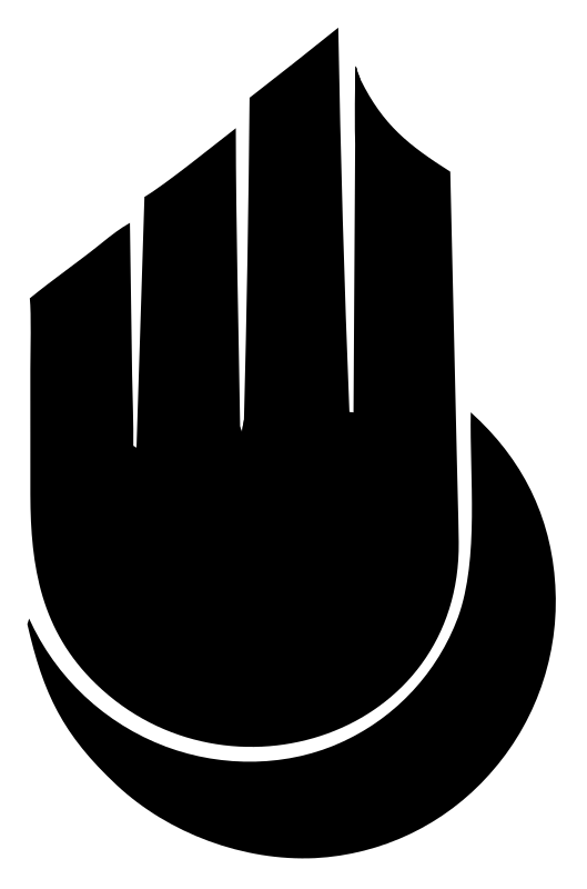 Crescent Robot Hand Badge