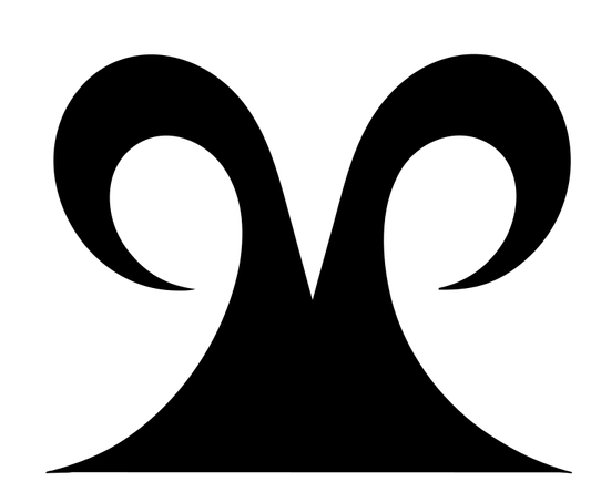 Curling Ram Horn Badge