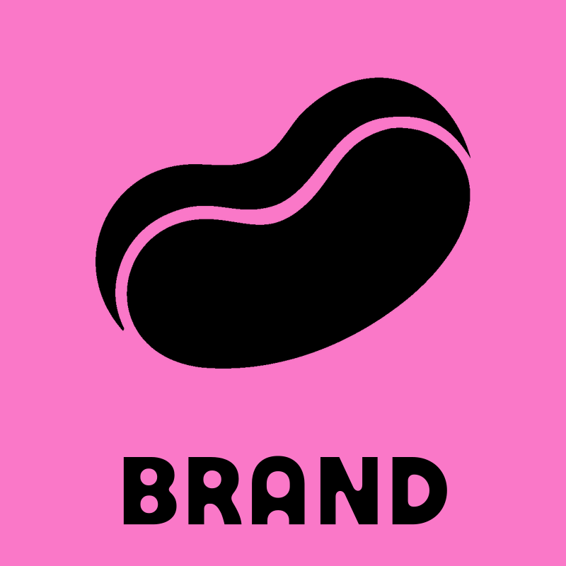 Curved Bean Silhouette Logo preview