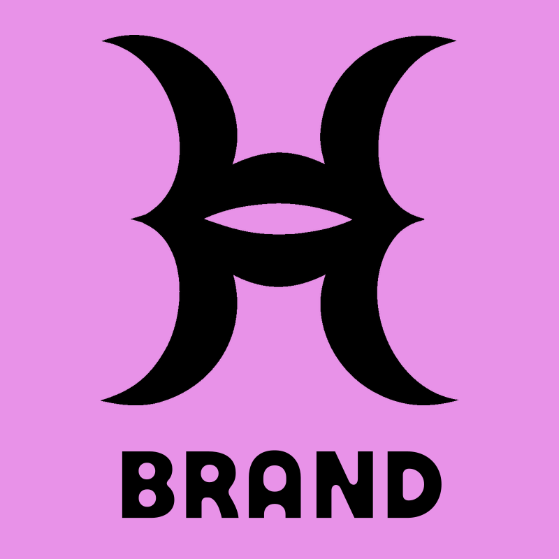 Curved Pisces Glyph Logo preview