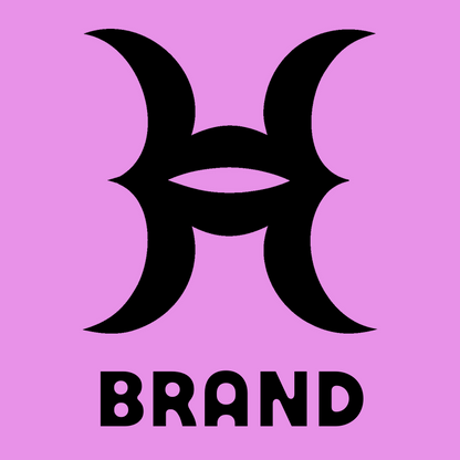 Curved Pisces Glyph Logo preview