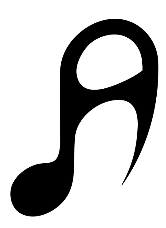 Curved Quarter Note Logo