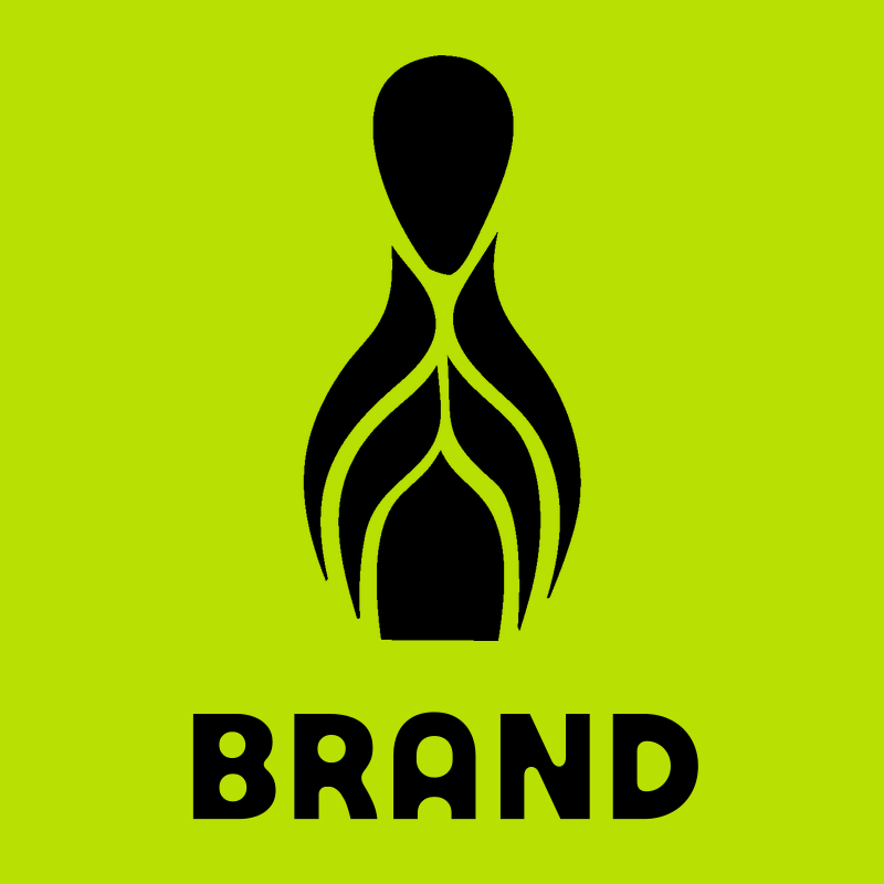 Curved Split Bowling Pin Logo preview