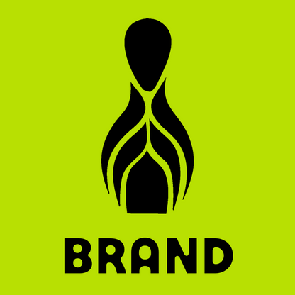 Curved Split Bowling Pin Logo preview