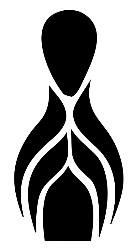 Curved Split Bowling Pin Logo