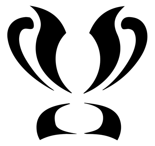 Curved Trophy Cup Emblem