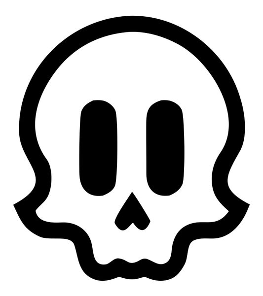 Cute Skull Monoline Icon