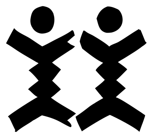 Dancing Figures Gemini Badge
