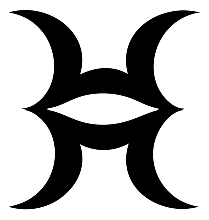 Dual Crescent Pisces Glyph Icon
