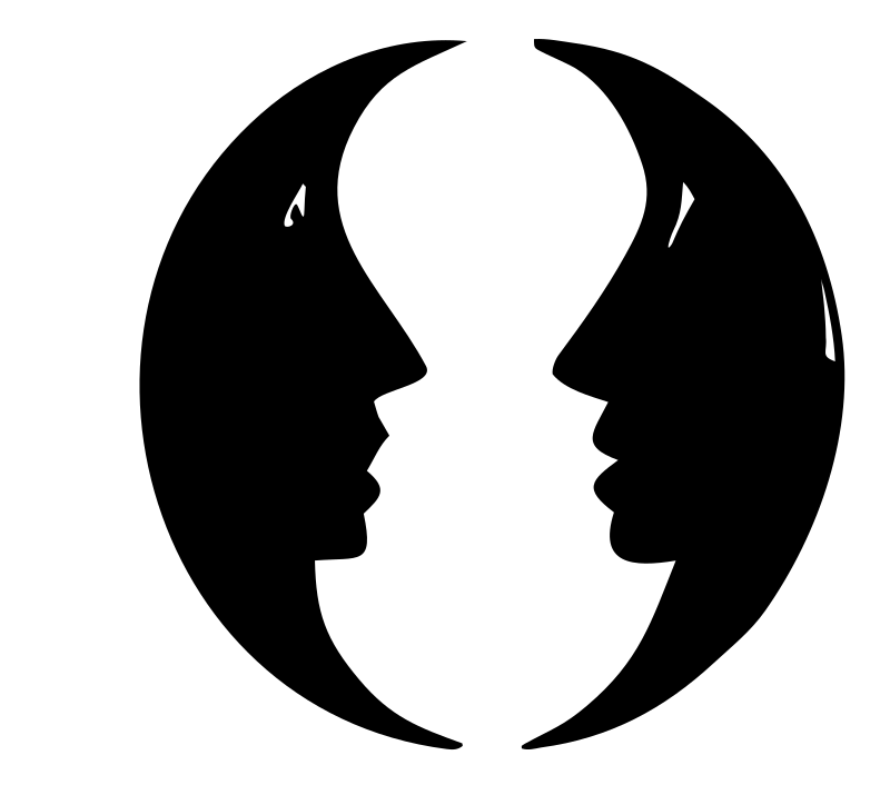 Dual Silhouette Gemini Badge