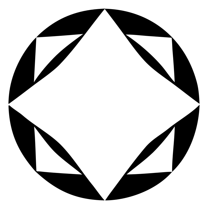 Faceted Diamond Circle Logo