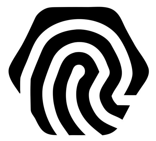 Fingerprint Hexagon Bold Mark