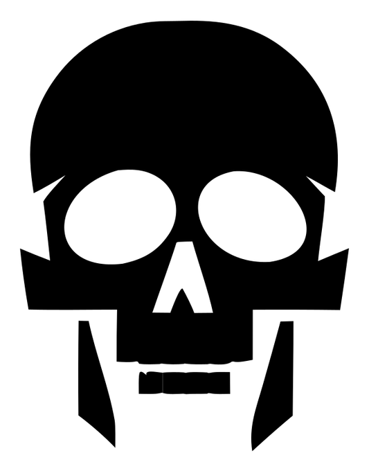 Flat Skull Silhouette Mark