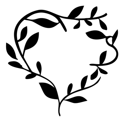 Floral Vine Heart Mark