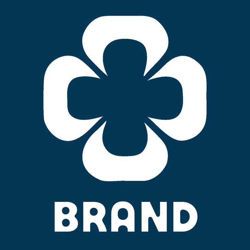 Four-Petal Flower Cross Logo preview